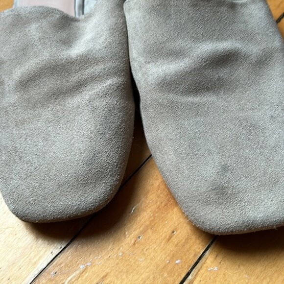 Zara Sz 8 5 Genuine Suede Tan Slip On Shoes - Picture 3 of 5